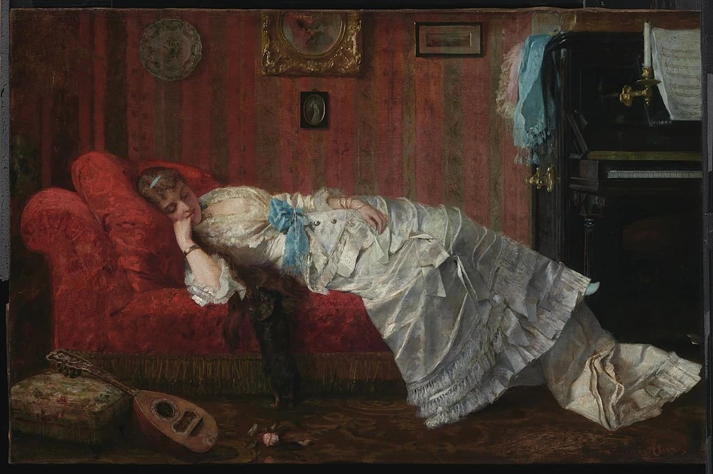 Alfred Émile Stevens - Giovane donna che riposa in una sala da musica, 1970.76, Museum of Fine Arts, Boston
